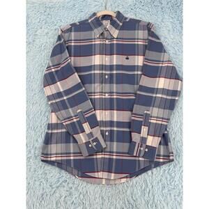Brooks Brothers Regent 1818 Large Red Plaid Long Sleeve Men's Oxford Logo